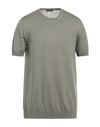 +39 Masq Man Sweater Military Green Size 4xl Silk, Cotton
