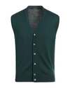 Thomas Reed Man Cardigan Dark Green Size 3xl Merino Wool
