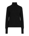 Hinnominate Woman Turtleneck Black Size Xs Viscose, Polyester, Polyamide