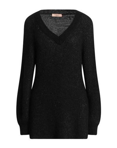 Twinset Woman Sweater Black Size Xs Viscose, Polyamide, Mohair Wool, Polyester, Wool