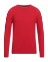 Alpha Studio Man Sweater Red Size 42 Geelong Wool