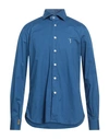Billionaire Man Shirt Blue Size 15 ½ Cotton, Elastane In Blue