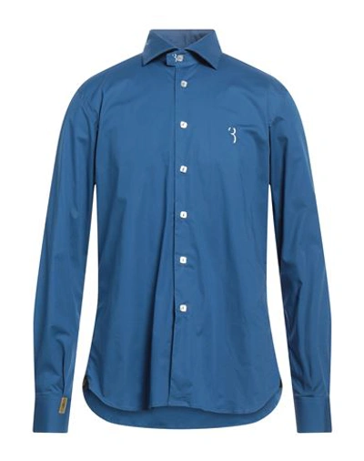 Billionaire Man Shirt Blue Size 15 ½ Cotton, Elastane