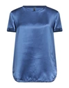 Manila Grace Woman Blouse Midnight Blue Size 8 Silk