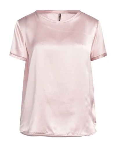 Manila Grace Woman Blouse Pastel Pink Size 12 Silk