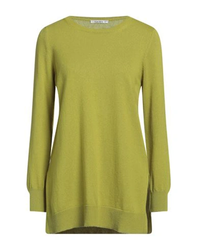 Kangra Woman Sweater Acid Green Size 4 Wool, Silk, Cashmere