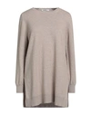 Kangra Woman Sweater Beige Size 8 Wool, Silk, Cashmere