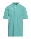 Kappa Man Polo Shirt Turquoise Size Xl Cotton In Blue