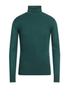 Yes Zee By Essenza Man Turtleneck Dark Green Size 3xl Viscose, Nylon