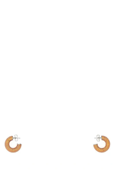 Amina Muaddi Women Embellished Metal Mini Cameron Earrings In Orange