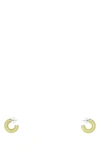 Amina Muaddi Yellow Embellished Cameron Earrings In Yellow