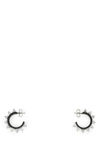 Amina Muaddi Metallic Karma Earrings Adorned With Intricate Embellishments In Multicolor