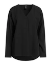 Oblo Unique Oblò Unique Woman Top Black Size M Polyester, Viscose, Elastane In Black