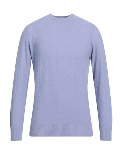 Rossopuro Man Sweater Lilac Size 6 Wool, Cashmere In Purple