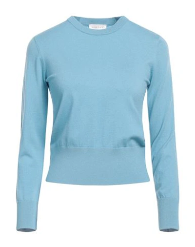 Diktat Woman Sweater Sky Blue Size L Merino Wool, Polyester