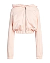 Hinnominate Woman Sweatshirt Light Pink Size M Cotton, Elastane