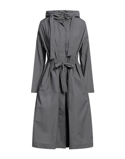 Herno Woman Overcoat & Trench Coat Lead Size 8 Polyamide, Elastane In Grey
