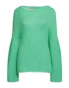 Pink Memories Woman Sweater Light Green Size 10 Acrylic, Mohair Wool, Polyamide, Wool