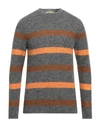 Irish Crone Man Sweater Brown Size Xl Alpaca Wool, Polyamide, Wool