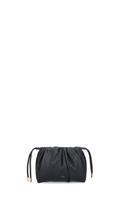 Apc Drawstring Shoulder Bag In Lzz Noir