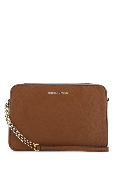 Michael Kors Jet Set Large Crossbody Bag In Leather