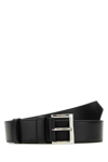 Prada Saffiano Finish Belt In Nero