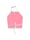 Fendi Dark Pink Viscose Blend Crop Top In Rosa