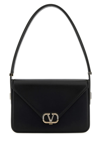 VALENTINO GARAVANI BLACK LEATHER VLOGO SHOULDER BAG