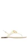 Valentino Vlogo Signature Flat Leather Sandals