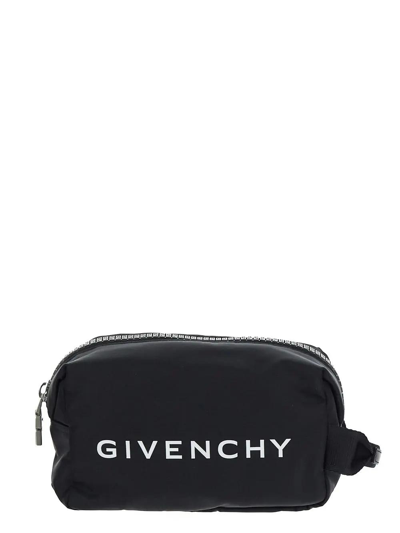 Givenchy G-zip Toilet Pouch Bag In Black