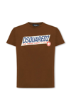 Dsquared2 Super Negative Dyed Cool Brown T Shirt
