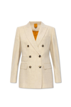 Max Mara Ettore Double-breasted Blazer In Bianco Avorio