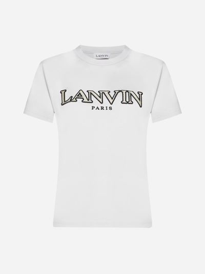 Lanvin Logo-patch T-shirt In White
