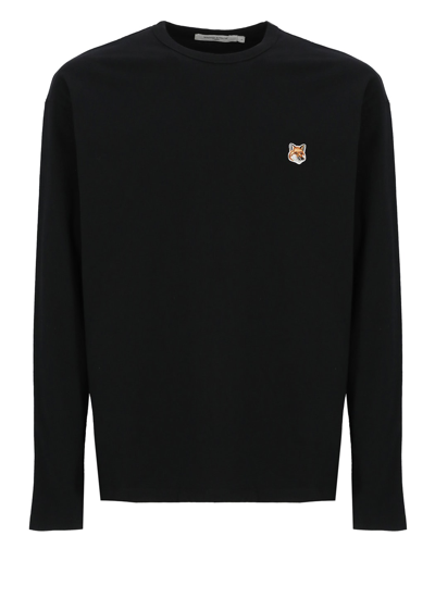 Maison Kitsuné Black Fox Head Long Sleeve T-shirt