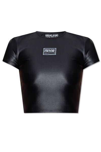 Versace Jeans Couture Crop Top In Black