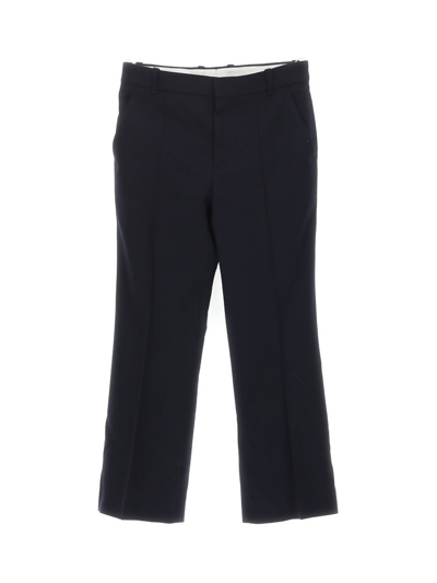 Chloé Cropped Bootcut Pants In Navy