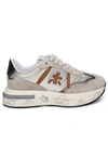 Premiata Women Cassie 6569 Sneaker In Neutral In Silver
