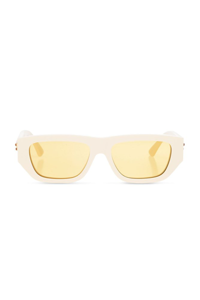 Bottega Veneta Eyewear Rectangle Framed Sunglasses In Beige