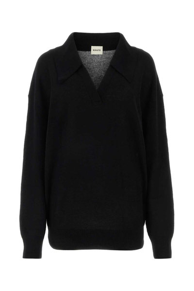Khaite Elsia Oversized Cashmere Sweater In Black