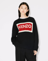 Kenzo Logo Cotton Sweatshirt In 99j Black
