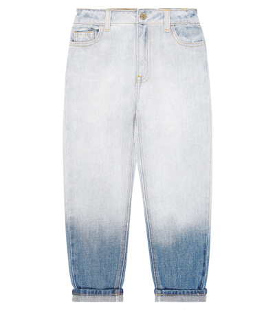 Moschino Kids' Tapered Jeans In Blue