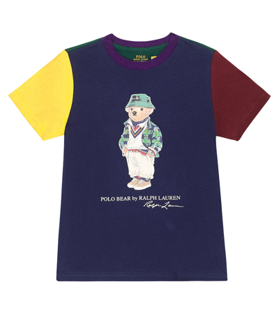Polo Ralph Lauren Kids' Polo Bear Cotton T-shirt In Blue