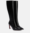 CHRISTIAN LOUBOUTIN CONDORA BOTTA 85 LEATHER KNEE-HIGH BOOTS