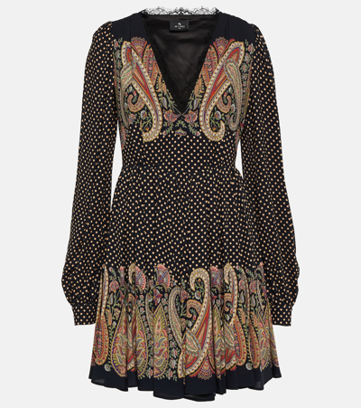 Etro Printed Minidress In Multicoloured