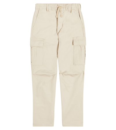 Polo Ralph Lauren Kids' Cargo Cotton Trousers In Beige