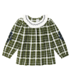 TARTINE ET CHOCOLAT CHECKED COTTON-BLEND TOP