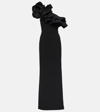 Rebecca Vallance Ella Ruffle One-shoulder Evening Gown In Black