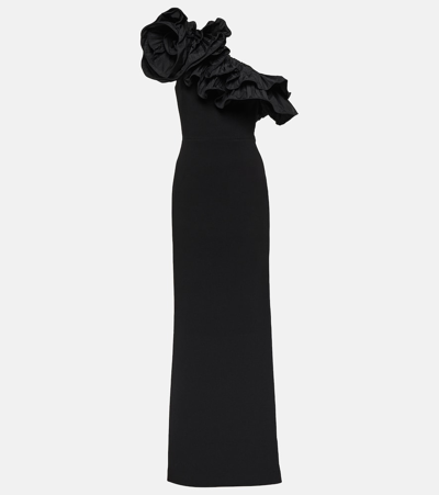 Rebecca Vallance Chloe One-shoulder Gown In Black