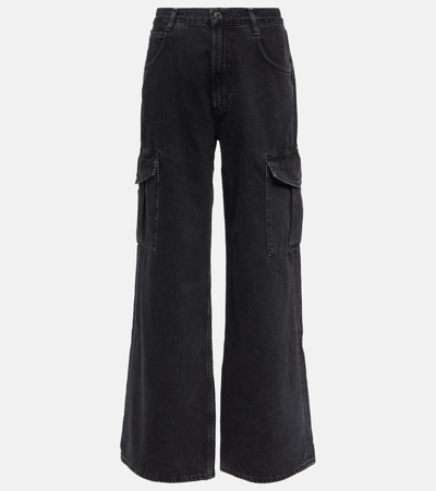 AGOLDE MINKA HIGH-RISE DENIM CARGO PANTS