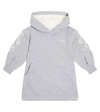 CHLOÉ EMBROIDERED COTTON HOODIE DRESS